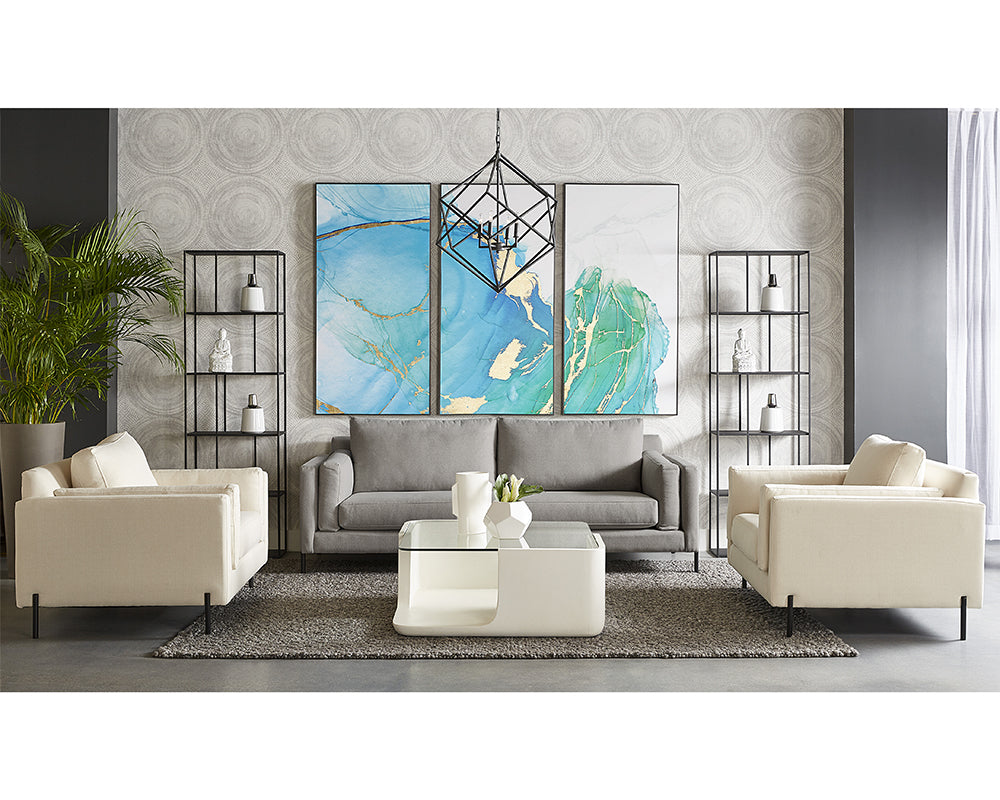 Blue Lagoon (Set Of 3) - elegant artwork for modern homes | Image 2 | InSTYLE Home & Rugs