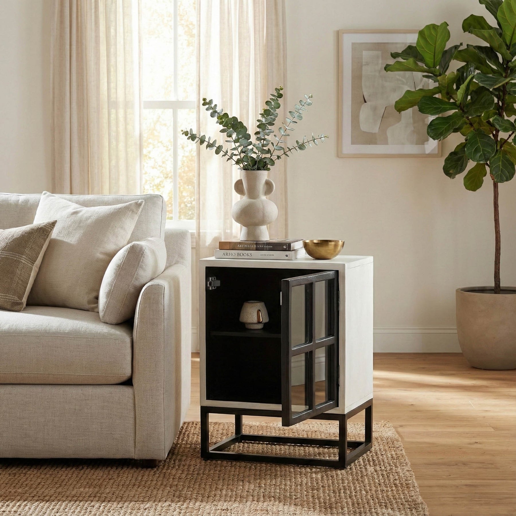 Caged Side Table - perfect for holding drinks, lamps, and other essentials | Image 2 | InSTYLE Home & Rugs