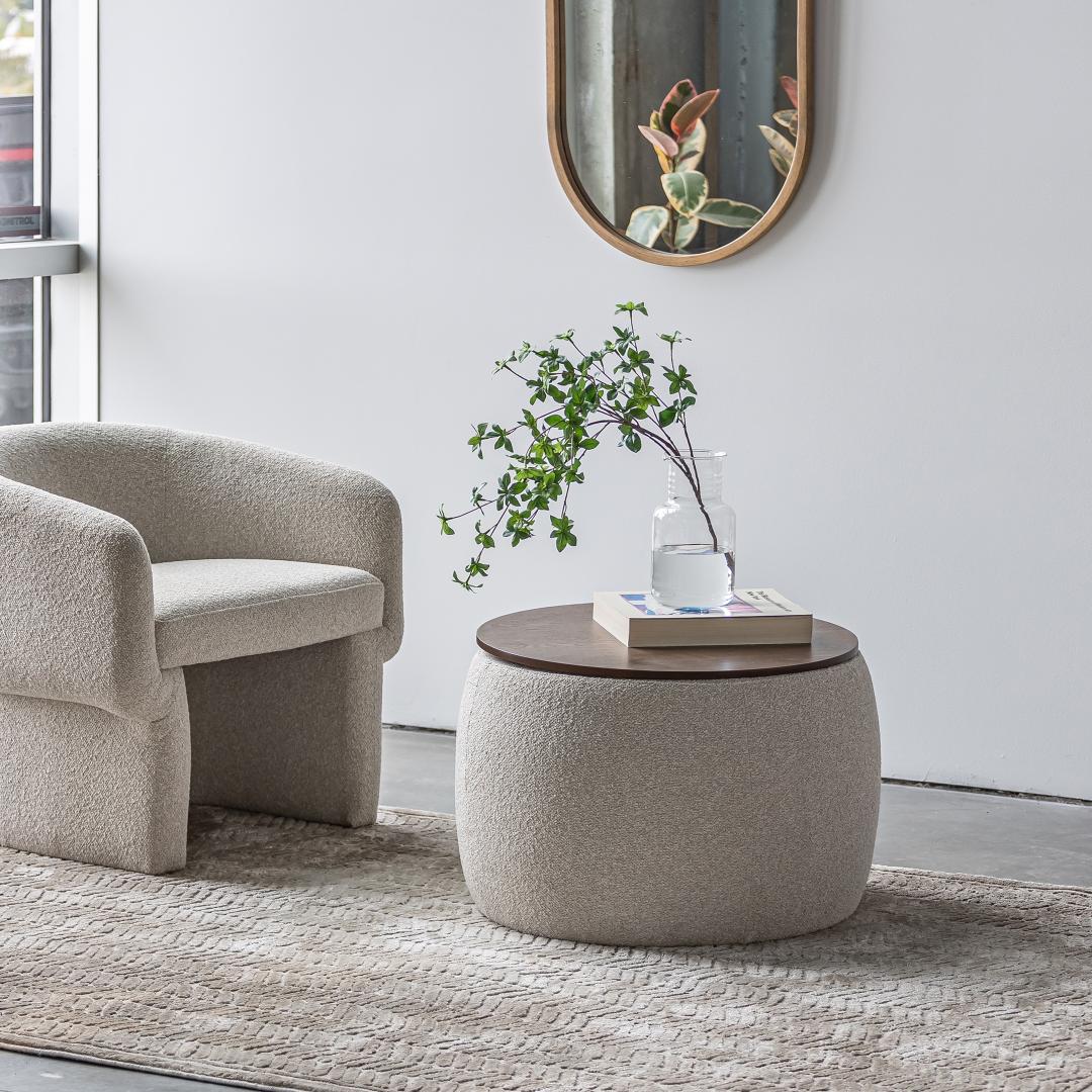 Fleur Chair — Curved Upholstered Lounge Chair - curved upholstered lounge chair with a flowing silhouette | Image 2 | InSTYLE Home & Rugs