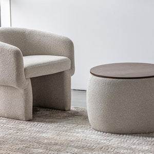 Ash Storage Ottoman — Performance Fabric with Walnut Oak Top - storage ottoman in performance fabric with a reversible oak top | Image 3 | InSTYLE Home & Rugs