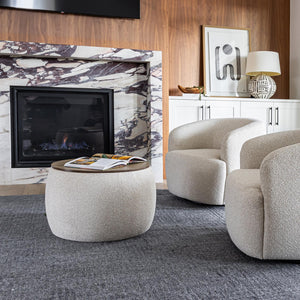 Ash Storage Ottoman — Performance Fabric with Walnut Oak Top - storage ottoman in performance fabric with a reversible oak top | Image 5 | InSTYLE Home & Rugs