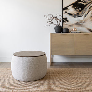 Ash Storage Ottoman — Performance Fabric with Walnut Oak Top - storage ottoman in performance fabric with a reversible oak top | Image 7 | InSTYLE Home & Rugs