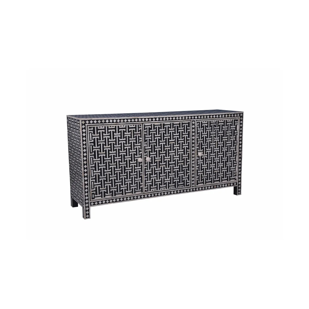Augustine Bone Inlay 3 Door Sideboard - perfect for living room storage | Image 1 | InSTYLE Home & Rugs