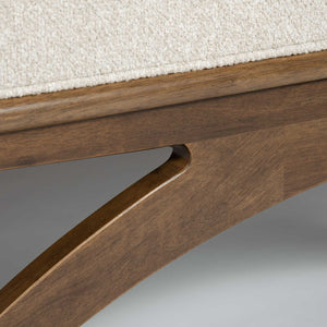 Austin Bench — Upholstered Bench with Walnut-Finish Base - upholstered bench with a warm walnut-finish wood base | Image 13 | InSTYLE Home & Rugs