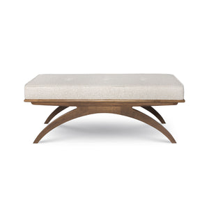 Austin Bench — Upholstered Bench with Walnut-Finish Base - upholstered bench with a warm walnut-finish wood base | Image 14 | InSTYLE Home & Rugs