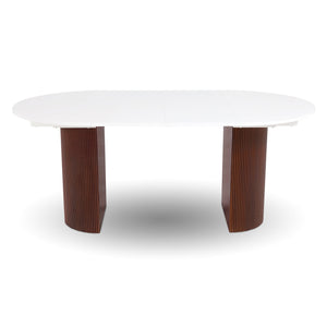 Avery Extension Dining Table — White High-Gloss Extension Table - white high-gloss extension dining table with ball-bearing leaf | Image 16 | InSTYLE Home & Rugs