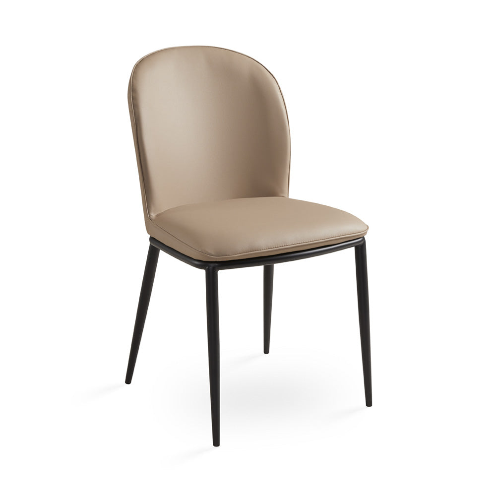 Angie Dining Chair GY-DC-3061 KN00019 grained Taupe PU color - elegant seating for dining areas | Image 2 | InSTYLE Home & Rugs