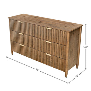 Britanica 6 Drawer Dresser - sleek storage solutions for bedrooms | Image 3 | InSTYLE Home & Rugs