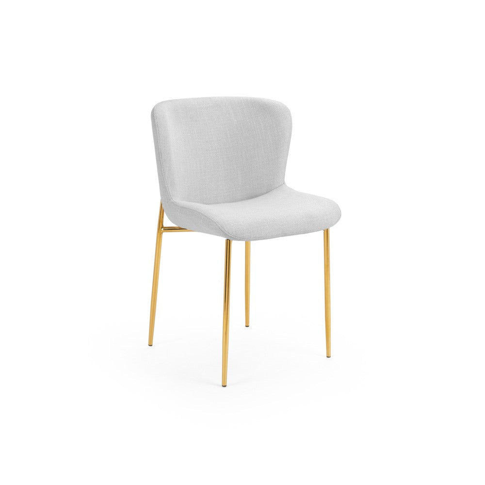 MALTA Dining Chair GY-DC-804GFUZHOU LIGHT GREY LINEN WITH GOLDLEGS - stylish chairs for any table | Image 2 | InSTYLE Home & Rugs