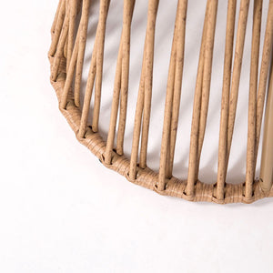 California Capri Accent Table in wicker with a tempered glass top | InSTYLE Home & Rugs