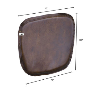 Metal Crossback Chair with Vintage Brown Seat Cushion - comfortable seating for dining and office spaces | Image 3 | InSTYLE Home & Rugs