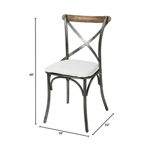 Metal Crossback Chair with White Seat Cushion - variety of styles from classic to contemporary | Image 4 | InSTYLE Home & Rugs