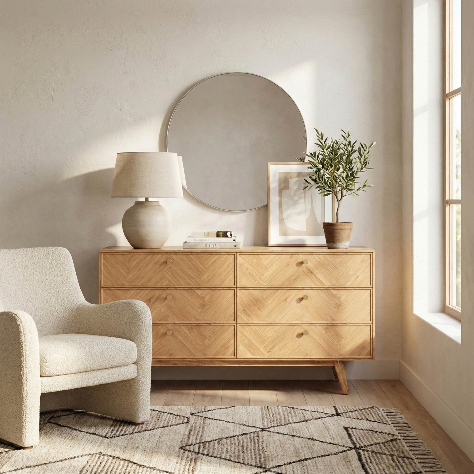 Colton 6 Drawer Dresser - stylish dresser with modern flair | Image 2 | InSTYLE Home & Rugs