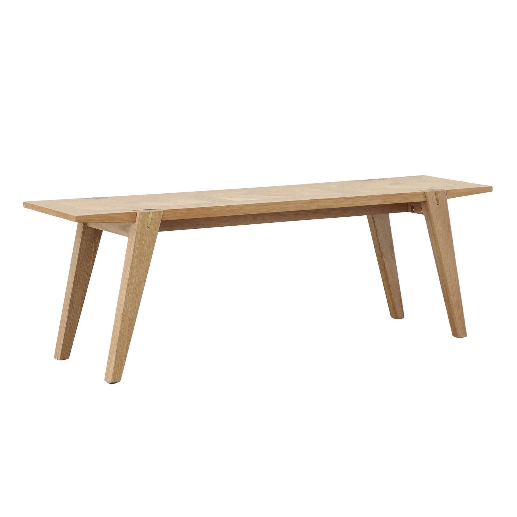 Colton Small Dining Bench w/ Brass - stylish chairs for any table | Image 1 | InSTYLE Home & Rugs