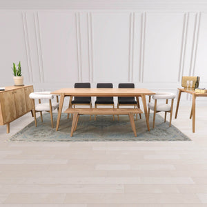 Colton Small Dining Bench w/ Brass - stylish chairs for any table | Image 2 | InSTYLE Home & Rugs