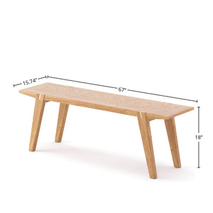 Colton Large Dining Bench w/ Brass - comfortable dining experience | Image 4 | InSTYLE Home & Rugs