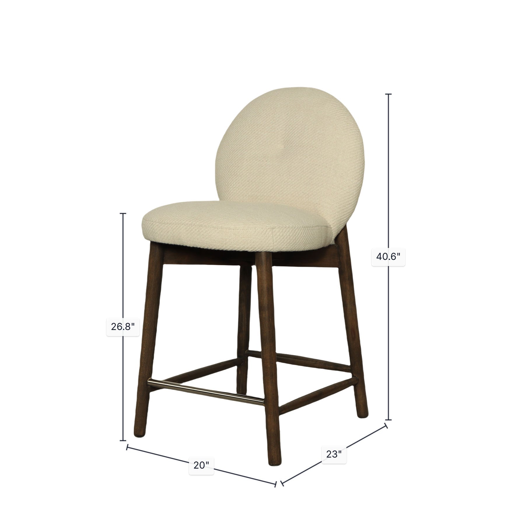 Petite Counter Stool - sleek stools for kitchen bars | Image 2 | InSTYLE Home & Rugs