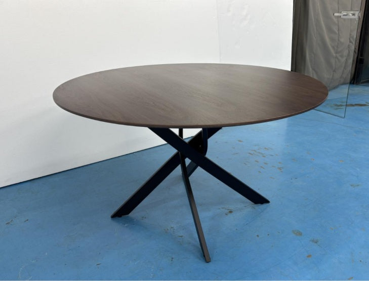 CAROL walnut veneer wood top dining table - stylish dining tables for gatherings | Image 1 | InSTYLE Home & Rugs