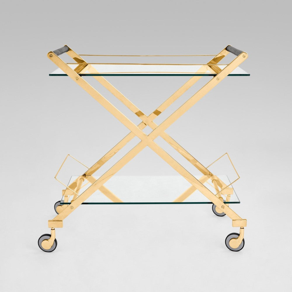 BERMUDA Bar Cart GY-CRT-7919 silver - stylish and functional bar carts for entertaining | Image 2 | InSTYLE Home & Rugs