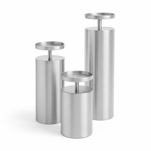 Raya Pillar Candle Holder Silver GY-17SVL (set Of 3) - wide range of home decor items to enhance your living space | Image 2 | InSTYLE Home & Rugs