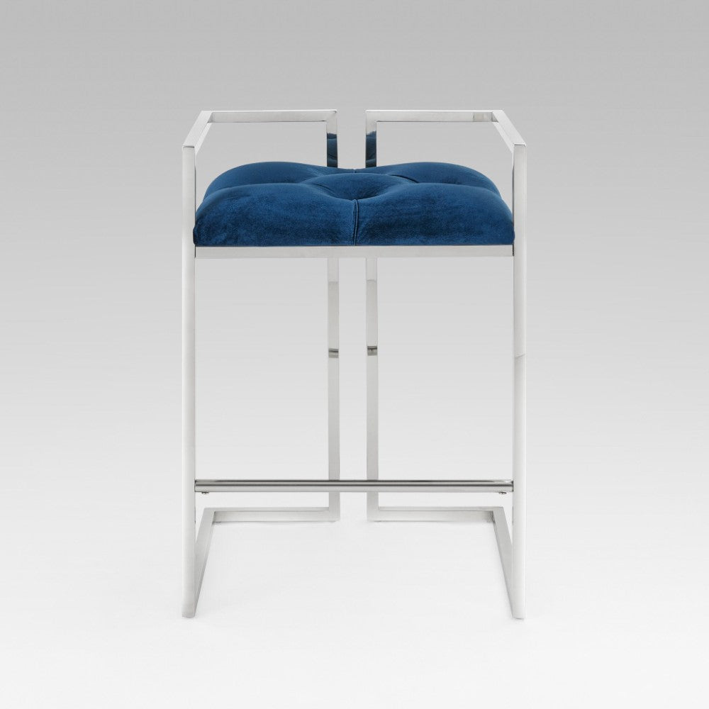 CORALIE Counter Chair GY-COU-8051 Grey Leatherette w/ steel base - modern bar stool with adjustable height for flexible seating | Image 2 | InSTYLE Home & Rugs