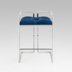 CORALIE Counter Chair GY-COU-8051 Grey Leatherette w/ steel base - modern bar stool with adjustable height for flexible seating | Image 2 | InSTYLE Home & Rugs