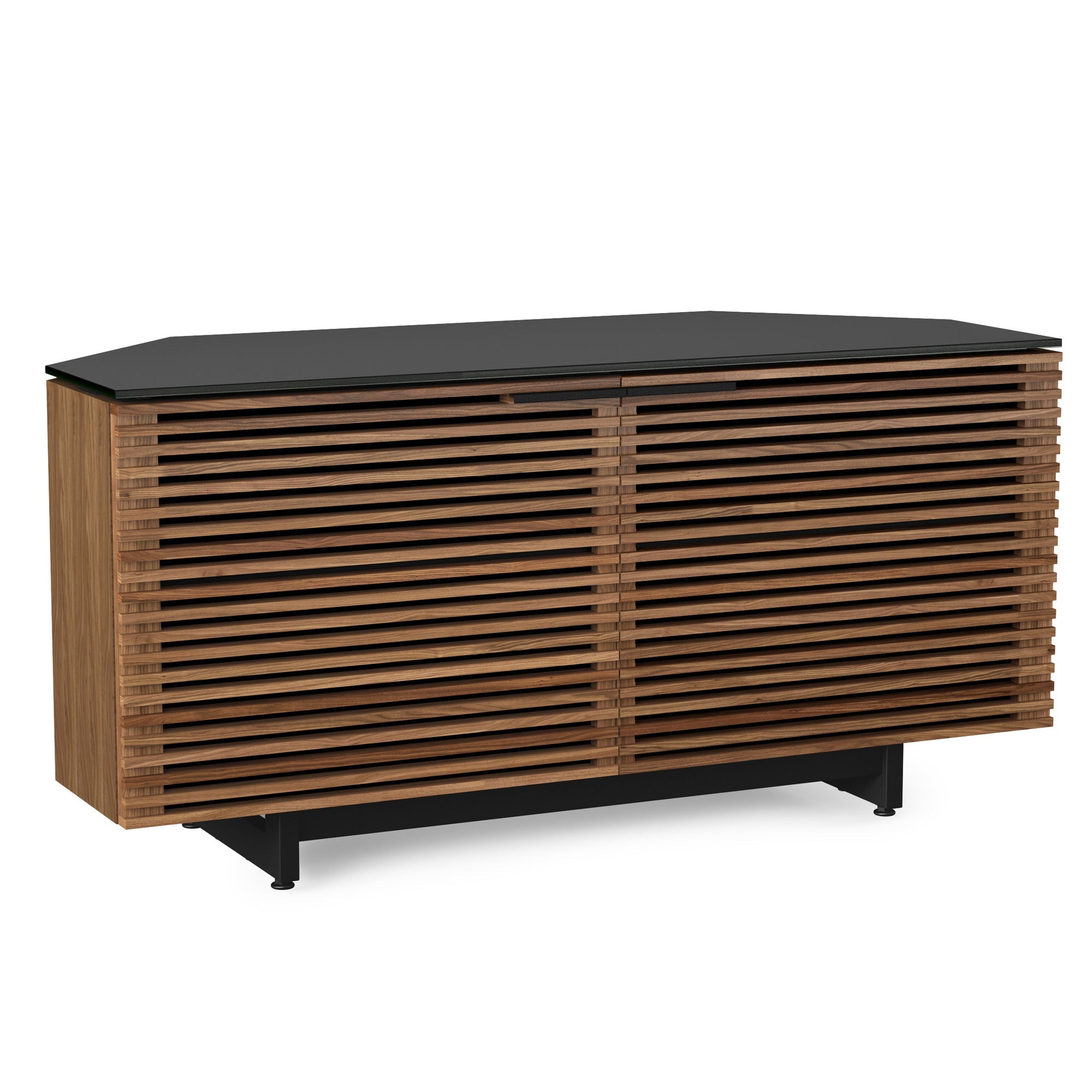 BDI Corridor Corner TV Stand 8175 - modern tv stand with ample storage for media devices | Image 1 | InSTYLE Home & Rugs