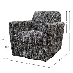 Cooper Swivel Club Chair - durable construction for long-lasting use | Image 3 | InSTYLE Home & Rugs