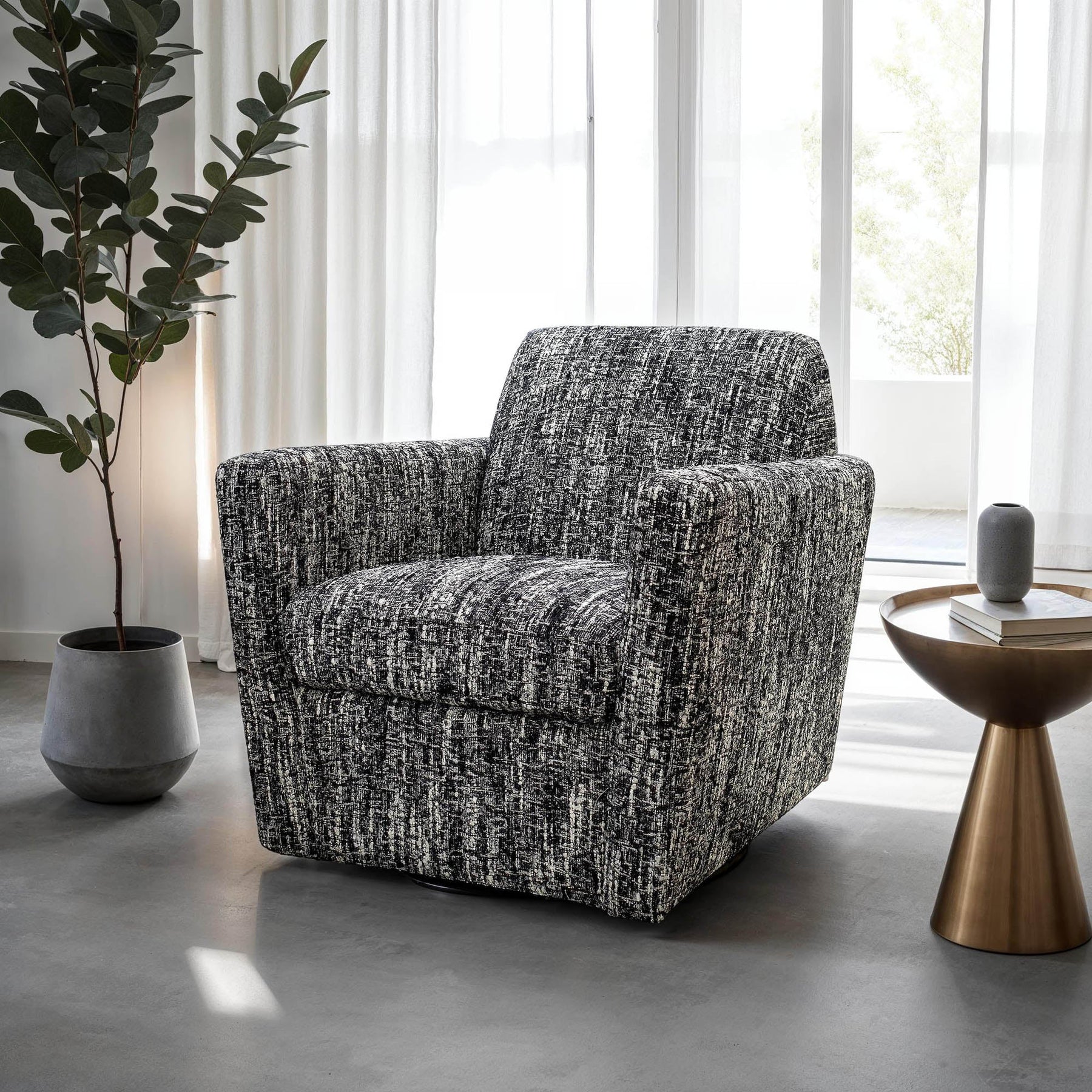 Cooper Swivel Club Chair - durable construction for long-lasting use | Image 2 | InSTYLE Home & Rugs