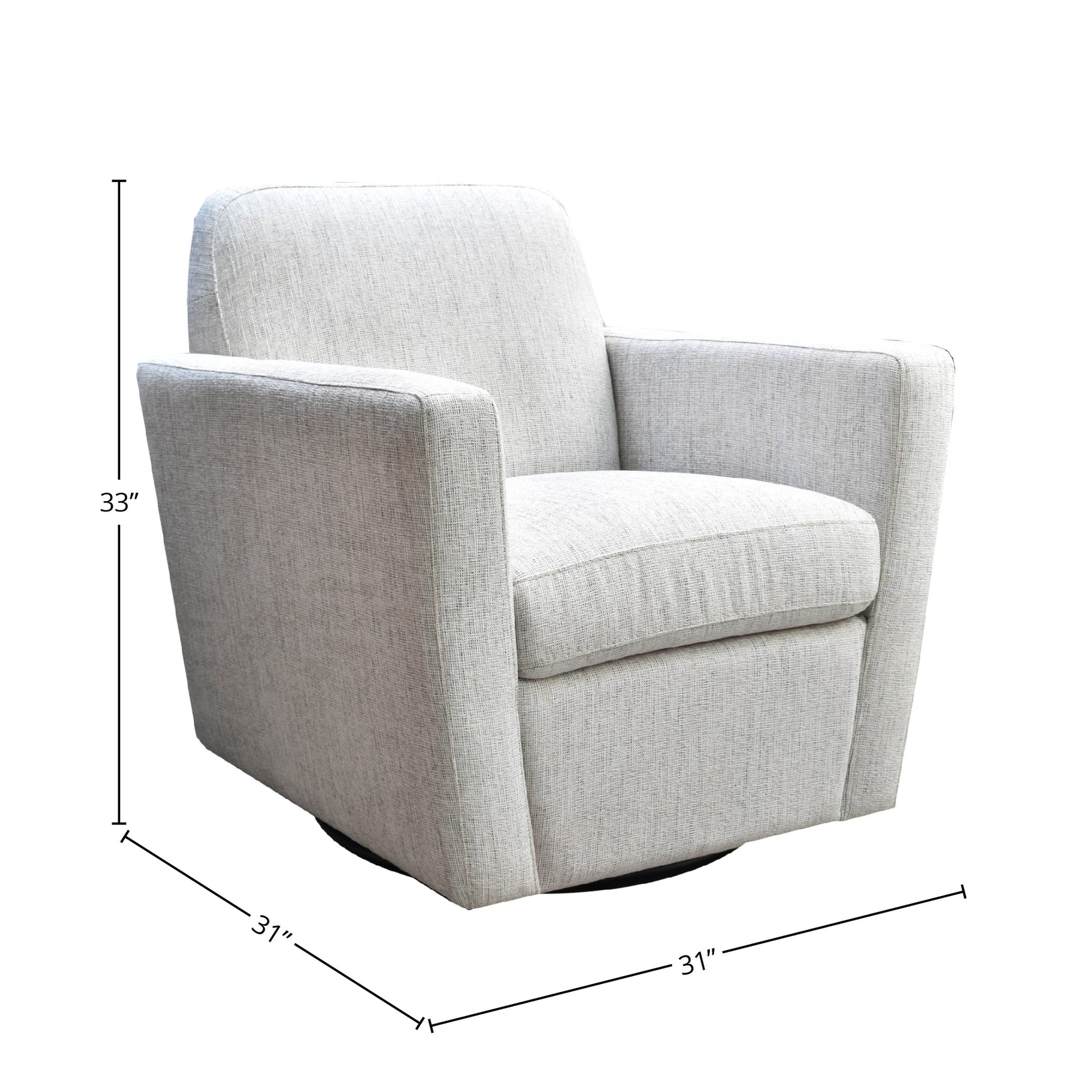 Cooper Swivel Club Chair - comfortable seating for dining and office spaces | Image 2 | InSTYLE Home & Rugs