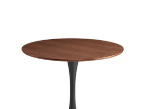 TULIP Round Dining Table Walnut Black Base - perfect for family meals | Image 3 | InSTYLE Home & Rugs