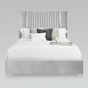 HAMILTON King Bed GY-BED-8229 Premiun Grey Velvet - comfortable beds for restful sleep | Image 2 | InSTYLE Home & Rugs