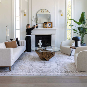 Natura Round Root Coffee Table — Teak Root with Glass Top - upcycled teak-root coffee table with a tempered glass top | Image 3 | InSTYLE Home & Rugs