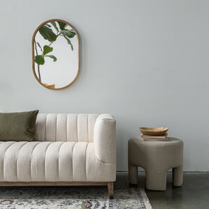 Elliot 2-Seat Sofa in cream performance fabric with oak legs | InSTYLE Home & Rugs