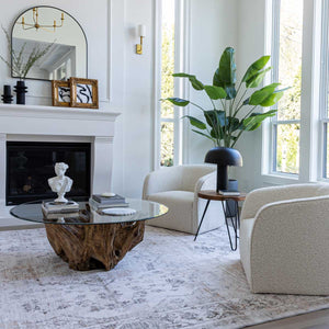 Natura Round Root Coffee Table — Teak Root with Glass Top - upcycled teak-root coffee table with a tempered glass top | Image 7 | InSTYLE Home & Rugs