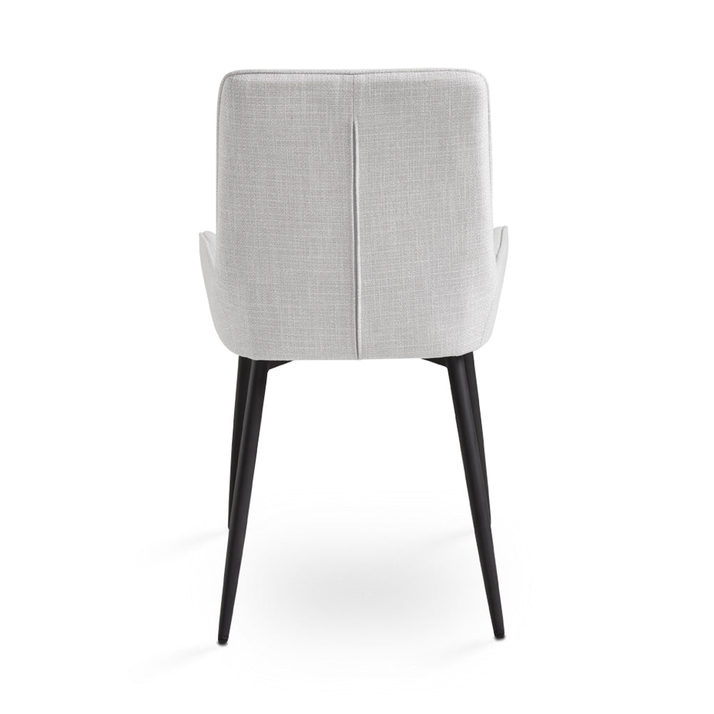 Emily Dining Chair GY-DC-1912BK Fuzhou Grey Linen Black Legs - comfortable dining experience | Image 1 | InSTYLE Home & Rugs