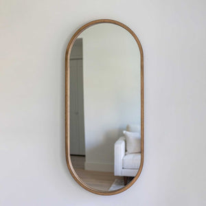 Fawn Oval Mirror — Natural Wood-Framed Oval Mirror - natural wood-framed oval mirror in small and large sizes | Image 6 | InSTYLE Home & Rugs
