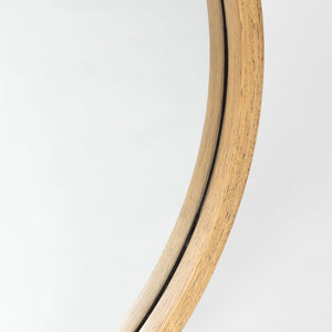 Fawn Oval Mirror — Natural Wood-Framed Oval Mirror - natural wood-framed oval mirror in small and large sizes | Image 3 | InSTYLE Home & Rugs