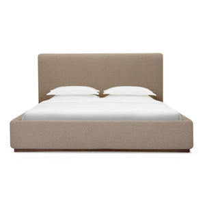 Filly upholstered bed in Velvet Coffee with curved headboard | InSTYLE Home & Rugs