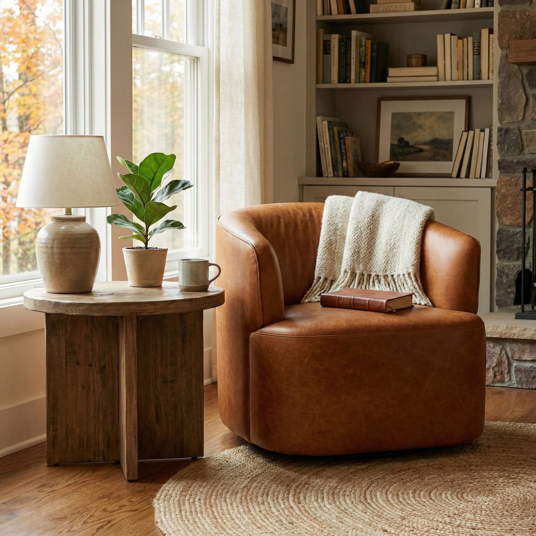 Fireside Swivel Club Chair - durable construction for long-lasting use | Image 2 | InSTYLE Home & Rugs