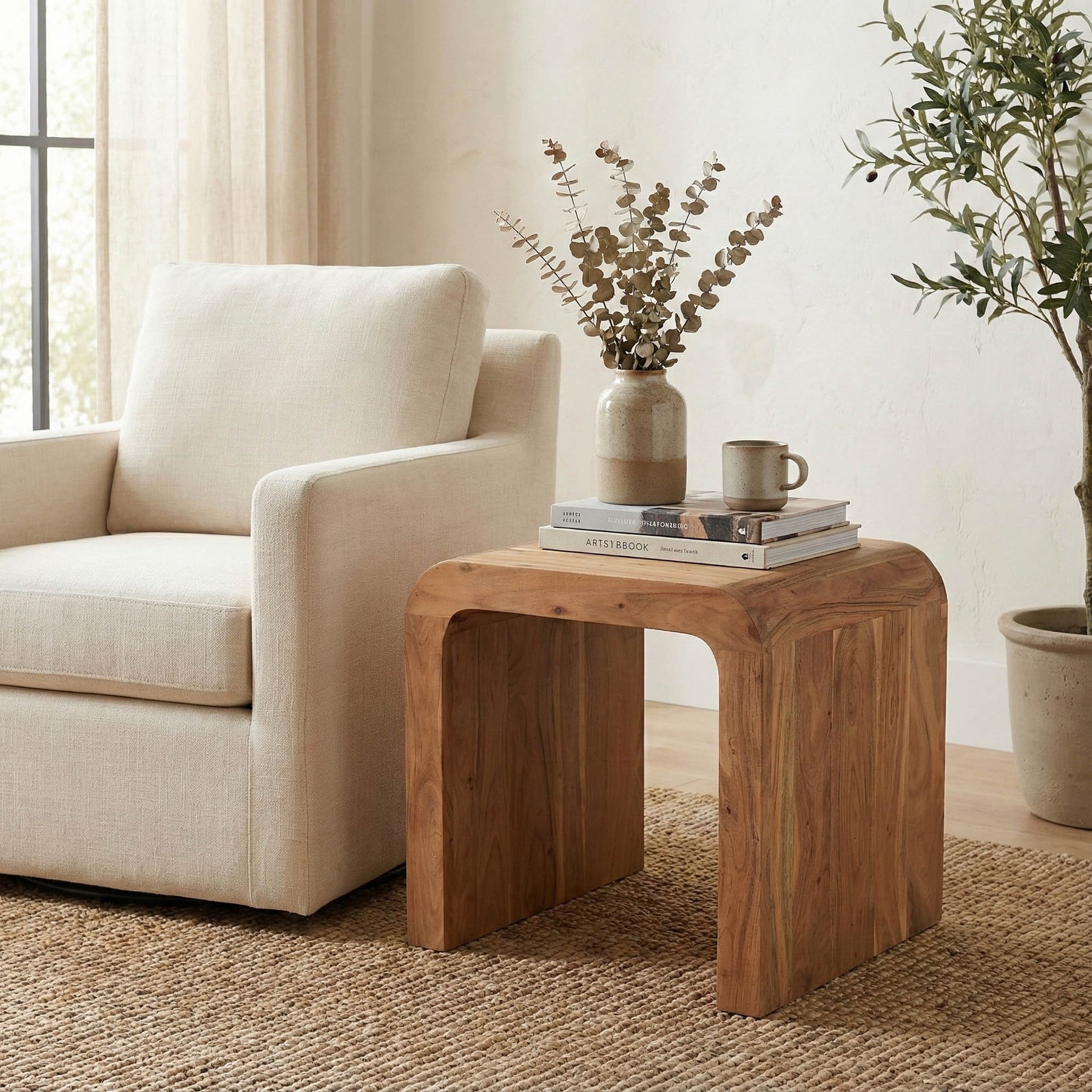 Form Curve Side Table - available in a variety of materials and styles | Image 2 | InSTYLE Home & Rugs