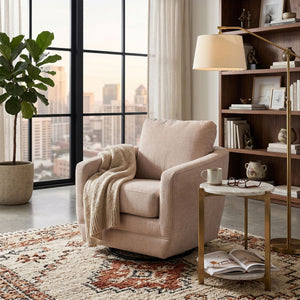 Baltimo Swivel Glider - modern accent armchair for stylish interiors | Image 2 | InSTYLE Home & Rugs