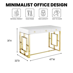 BACCARAT Wood Top Desk GY-DE-7948 - perfect for work or study | Image 2 | InSTYLE Home & Rugs