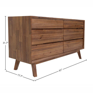 Gia 6 Drawer Dresser - stylish dresser with modern flair | Image 3 | InSTYLE Home & Rugs
