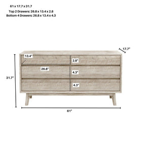 Gia 6 Drawer Dresser - sleek storage solutions for bedrooms | Image 3 | InSTYLE Home & Rugs