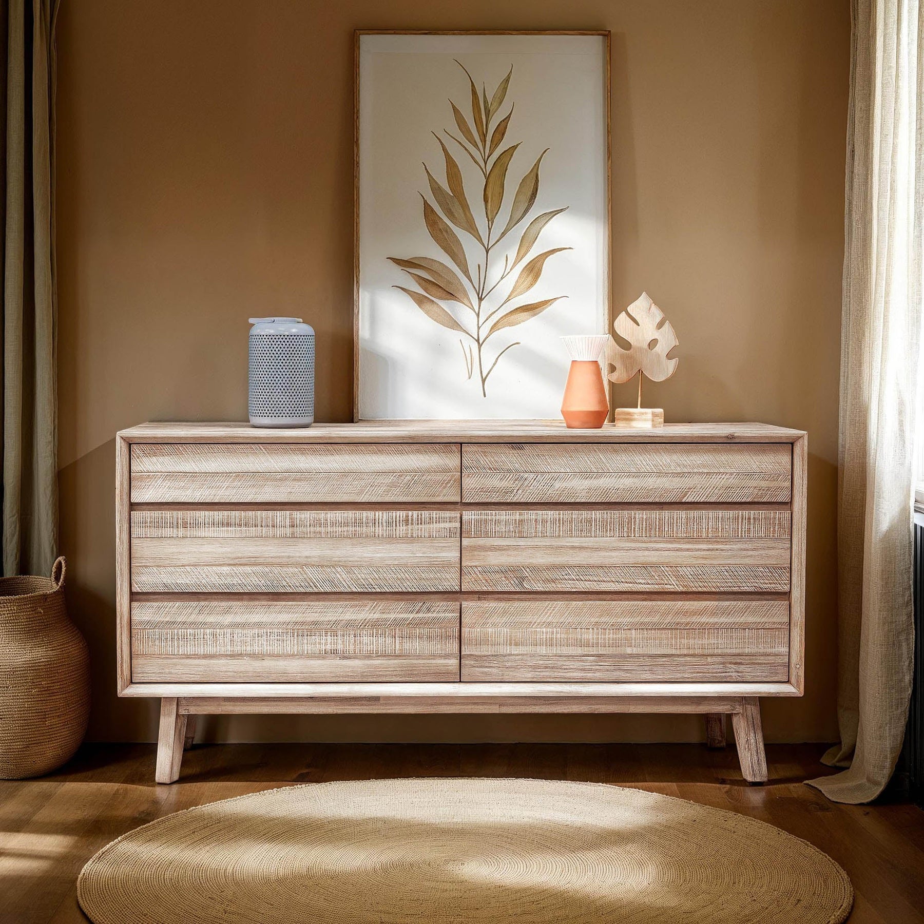 Gia 6 Drawer Dresser - sleek storage solutions for bedrooms | Image 2 | InSTYLE Home & Rugs