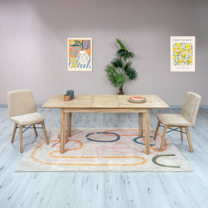 Gia Small Extension Dining Table 55/71” - comfortable dining experience | Image 18 | InSTYLE Home & Rugs