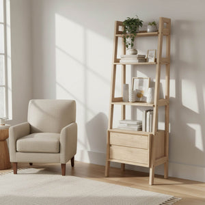 Gia Modular Bookcase - wooden bookcases with multiple shelves for ample storage | Image 2 | InSTYLE Home & Rugs