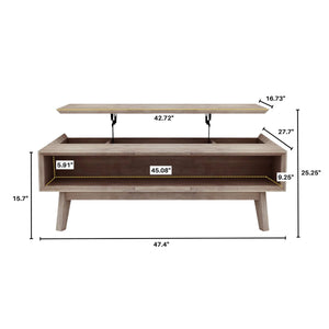 Gia Coffee Table w/ Lift Top - stylish tables for living rooms | Image 3 | InSTYLE Home & Rugs