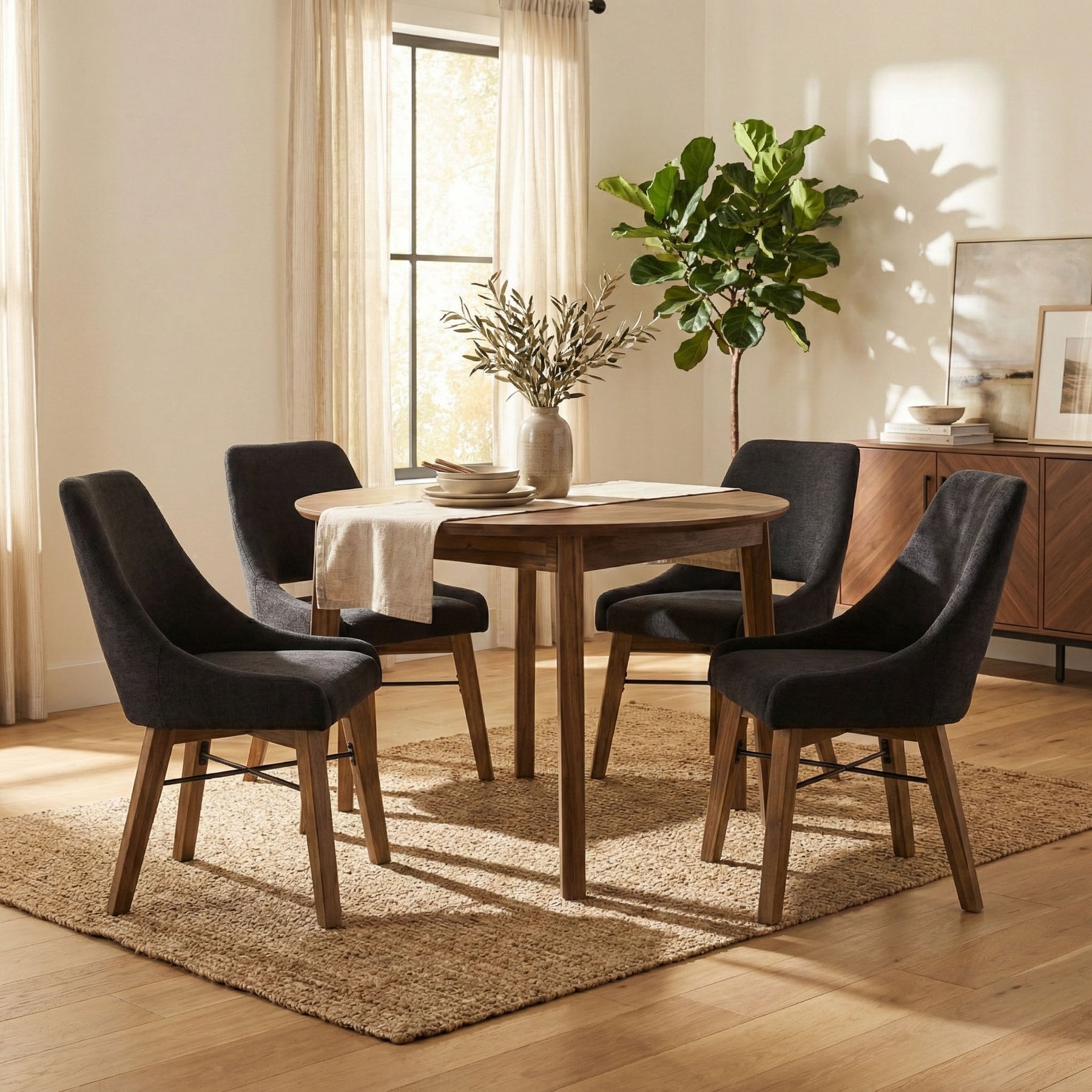Gia Round Dining Table - elegant seating for dining areas | Image 2 | InSTYLE Home & Rugs